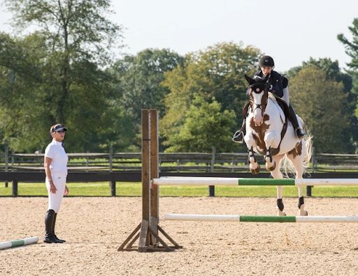 Anne Kursinski teaching one of her showjumping students.