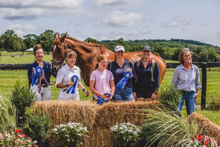 Interscholastic Eventing League competitors receiving their awards.